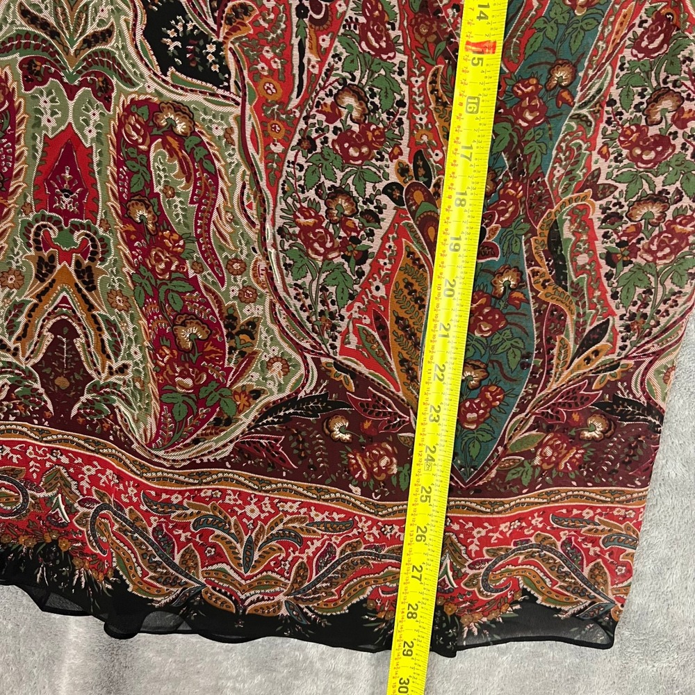 NWT Lauren Ralph Lauren Blouse Womens 1X Boat Neck Paisley Long Sleeve - Picture 6 of 9